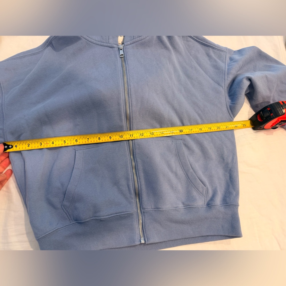 NWT Abercrombie & Fitch Soft Essentials Blue Zip-Up Hoodie - Picture 11 of 12